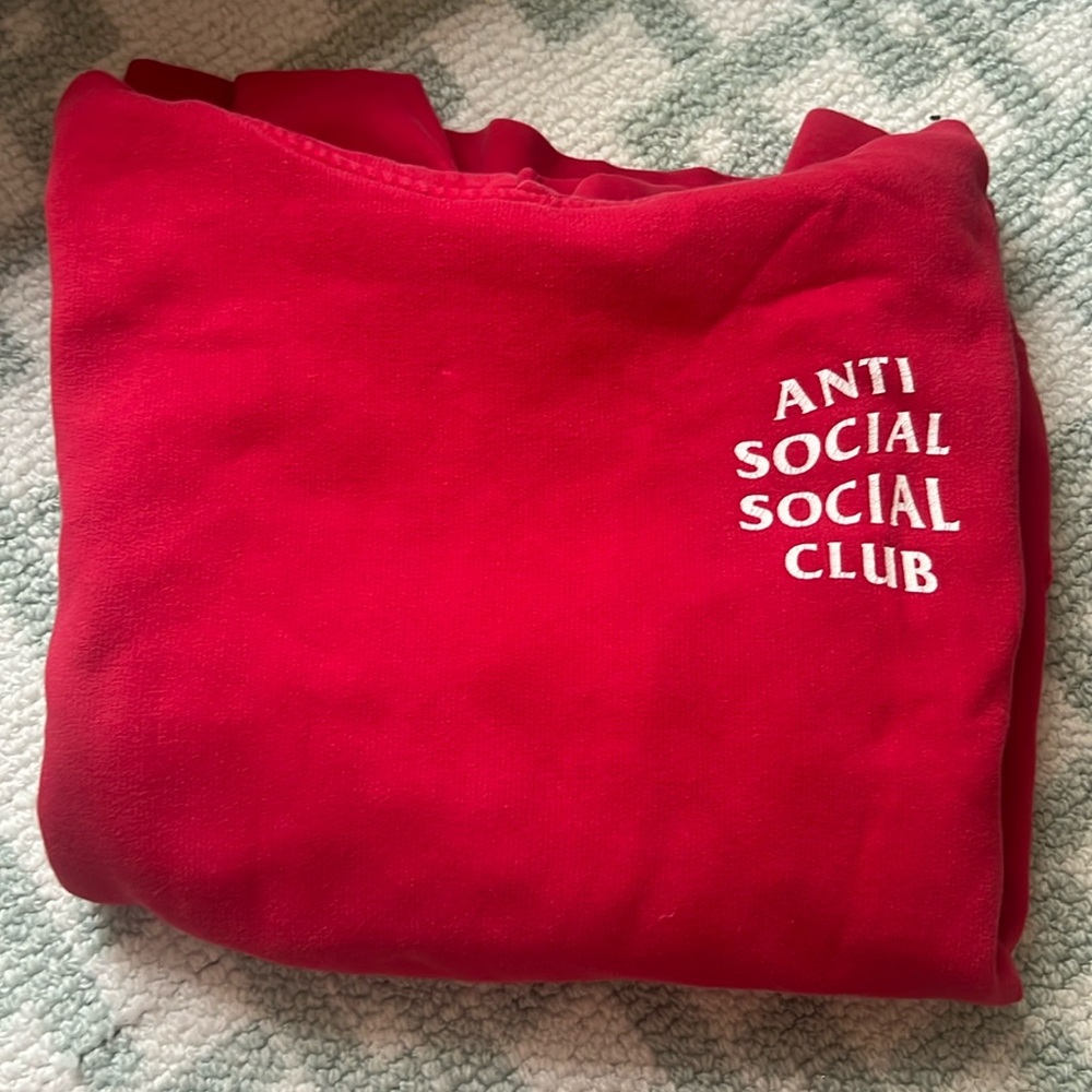Anti Social Social Club Red Hoodie